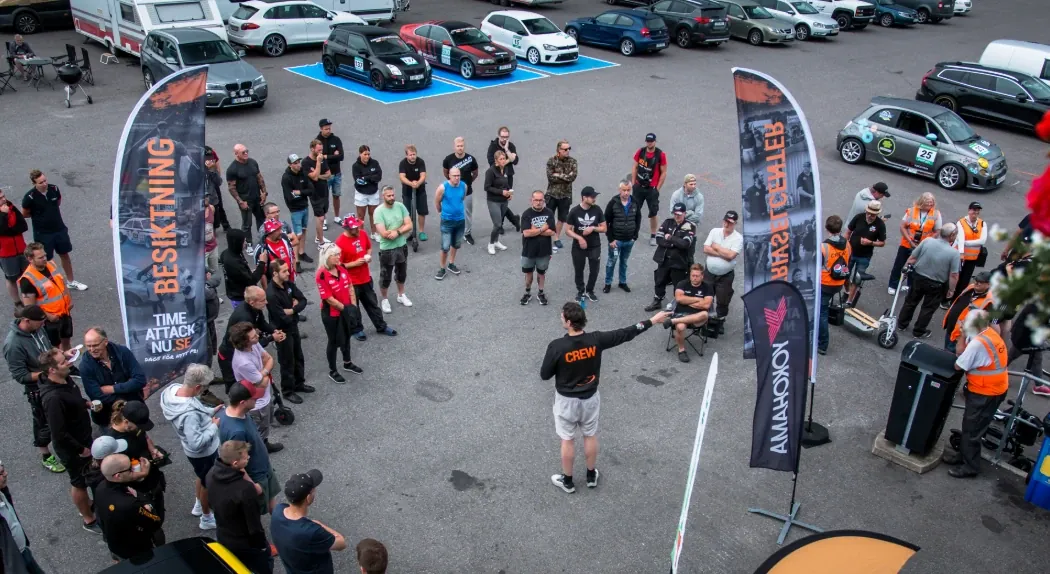 Förarmöte på en bandag med TimeAttack.se